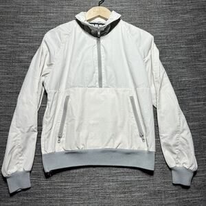 Ossi Ski Wear Vintage Jacket Women's L White 1/2 Zip Pullover Snow